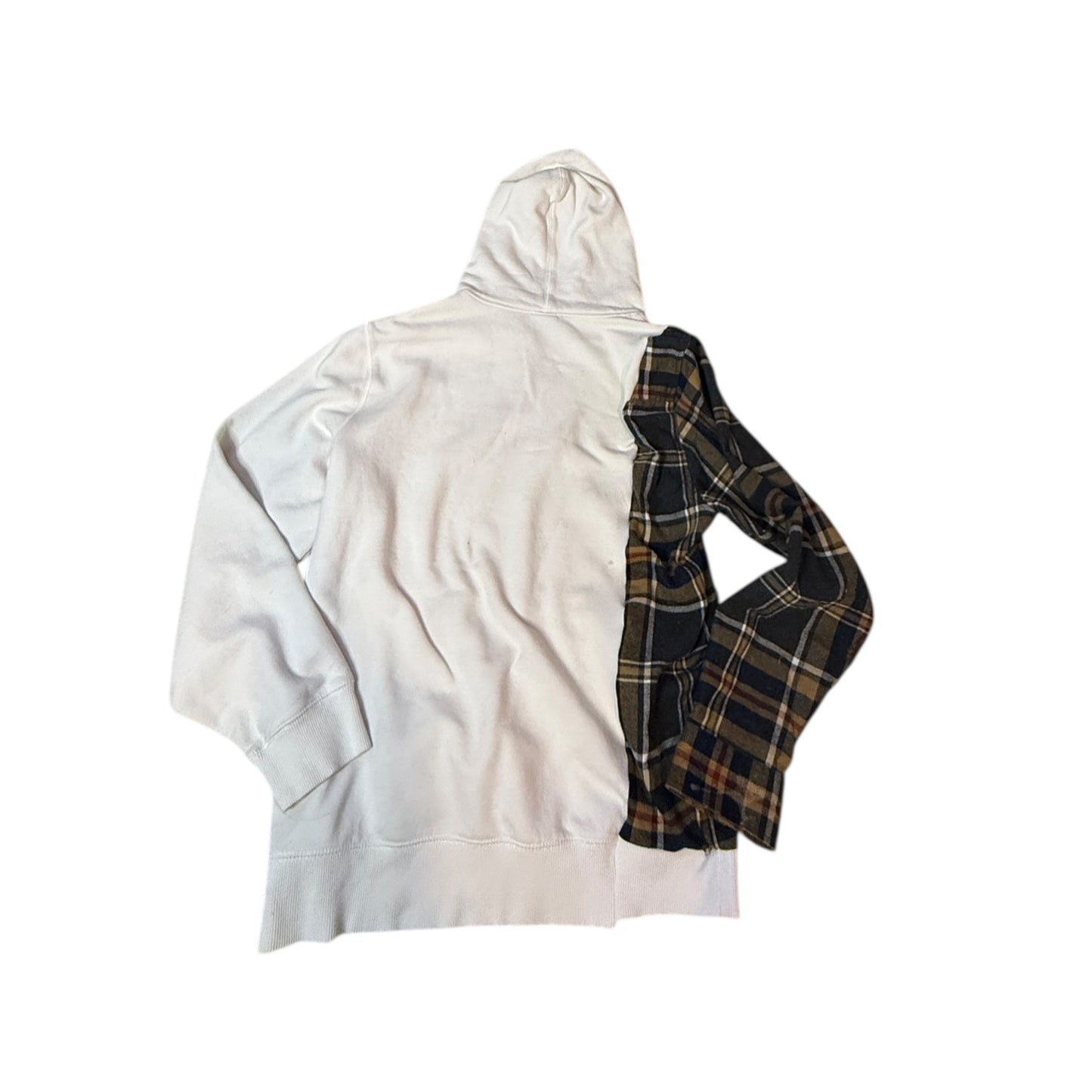 Nike Patchwork Reconstructed Flannel Hoodie