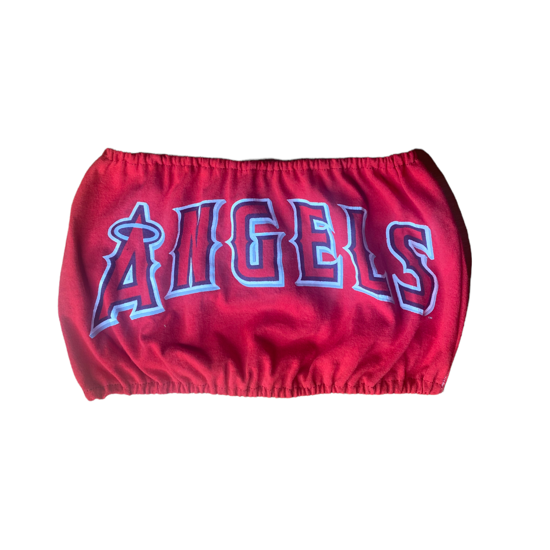 Los Angelos Angels Bandeau Reworked Crop Top