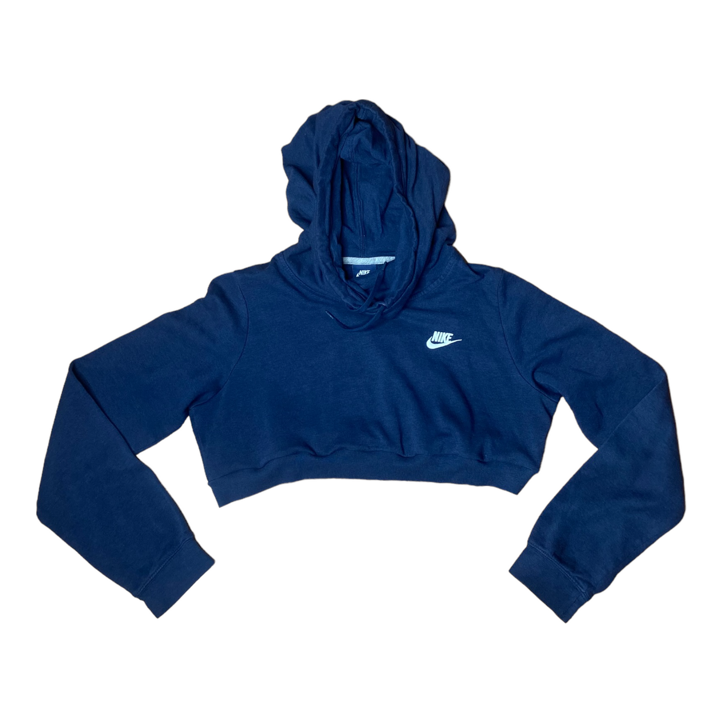 Nike Navy Reworked Crop Cowl Neck Hoodie