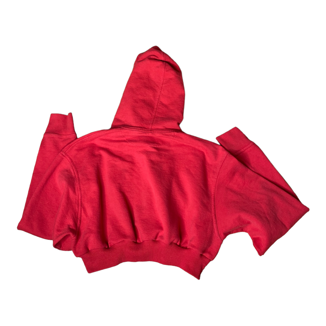 Champion Reworked Red Crop Hoodie