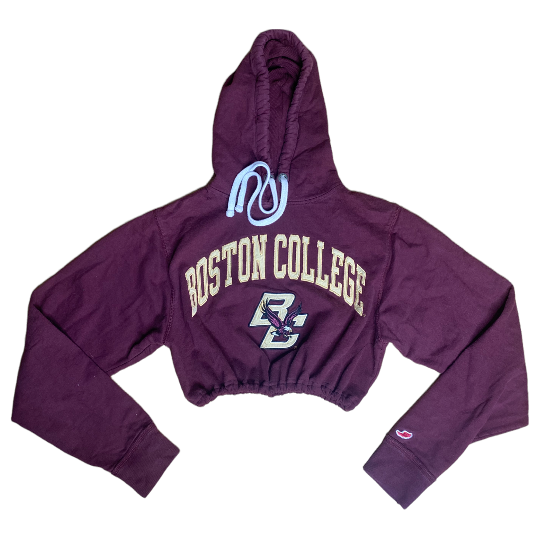 Boston College Reworked Crop Hoodie