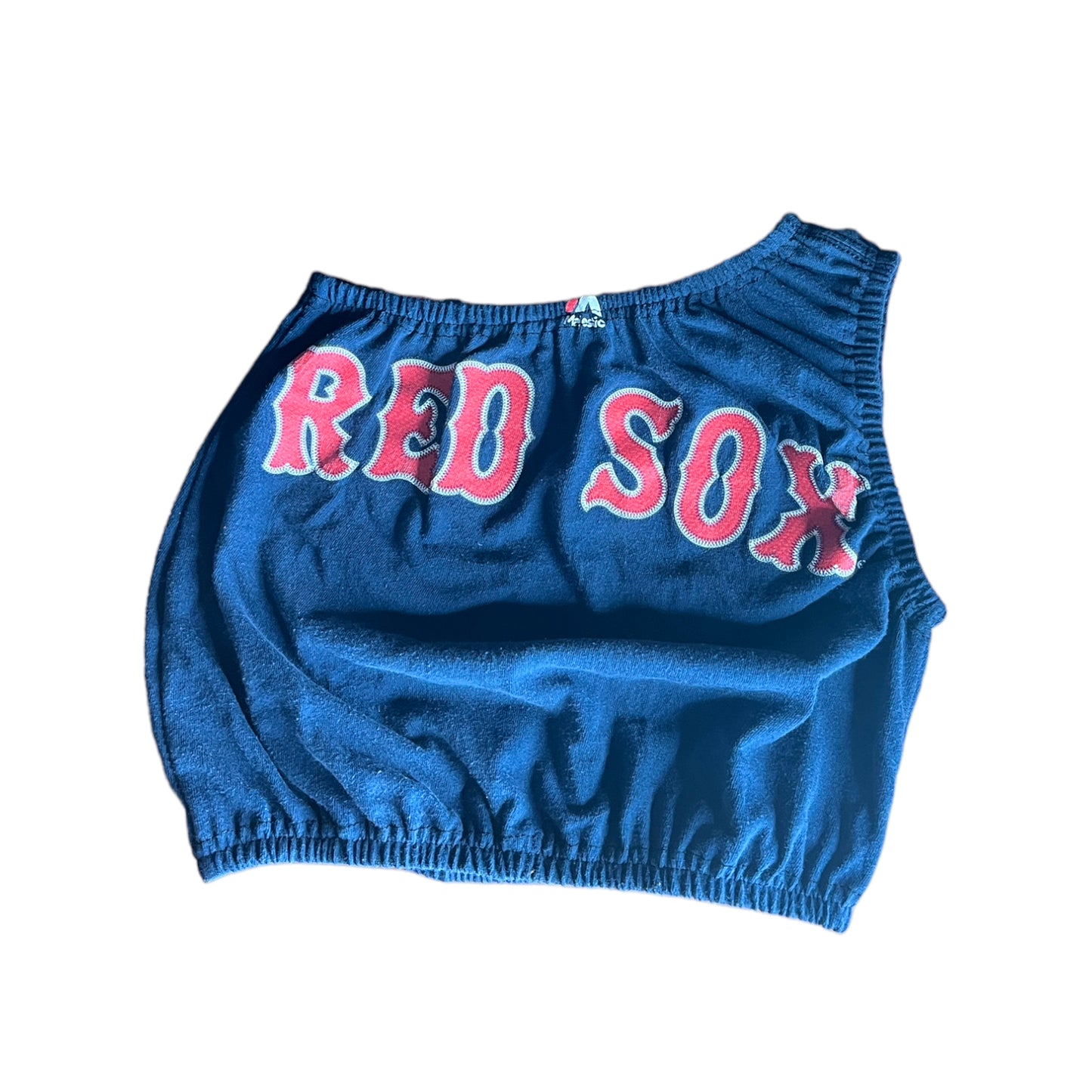 Boston Red Sox Reworked Custom One Shoulder Crop Top