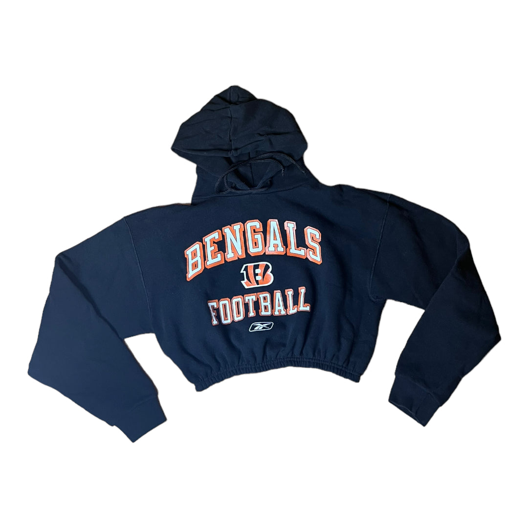 Cincinnati Bengals Reworked Crop Hoodie Sweatshirt