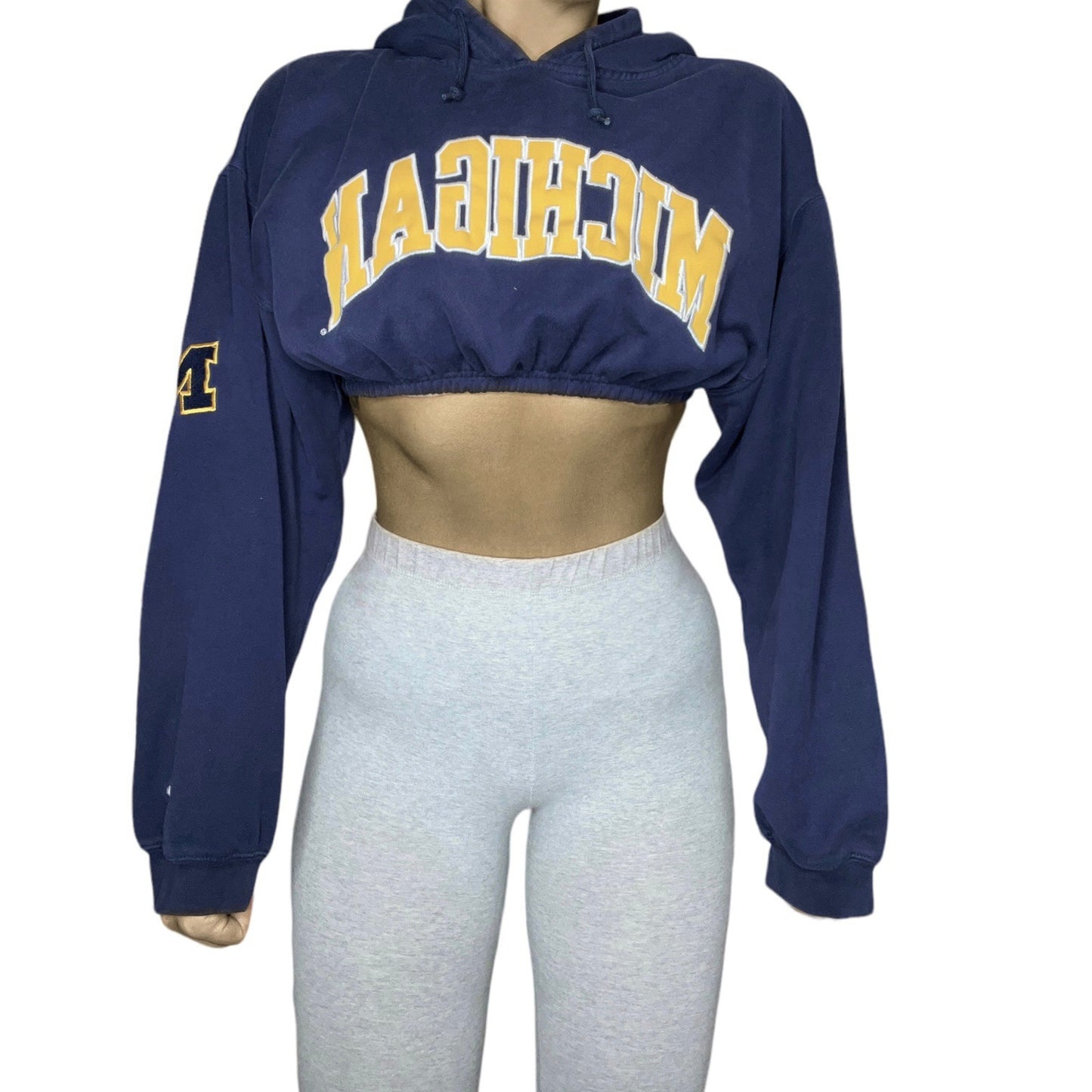 University of Michigan Reworked Crop Hoodie