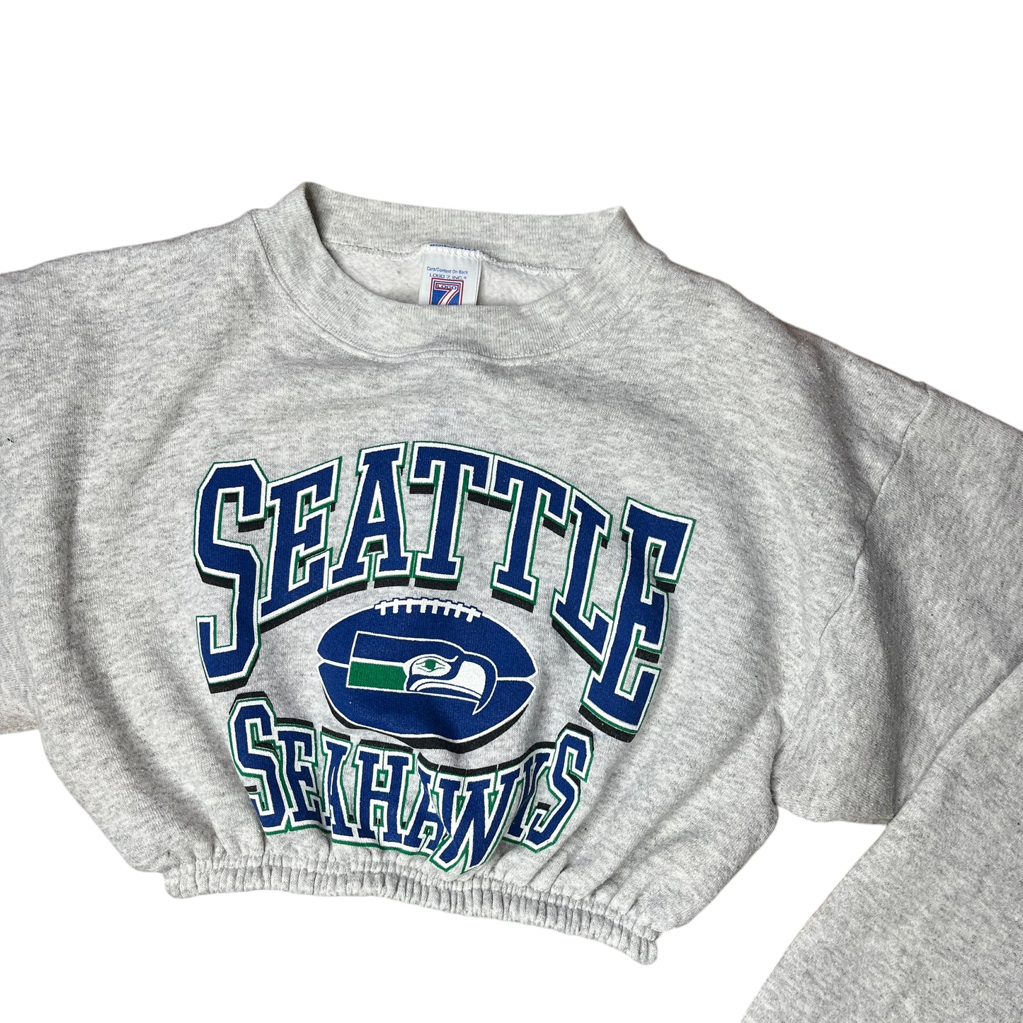 Vintage Seattle Seahawks Reworked Crop Crewneck Sweatshirt