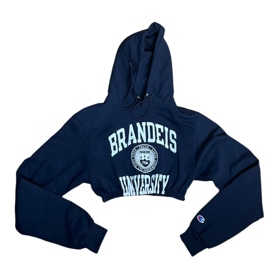 Brandeis University Reworked Crop Hoodie