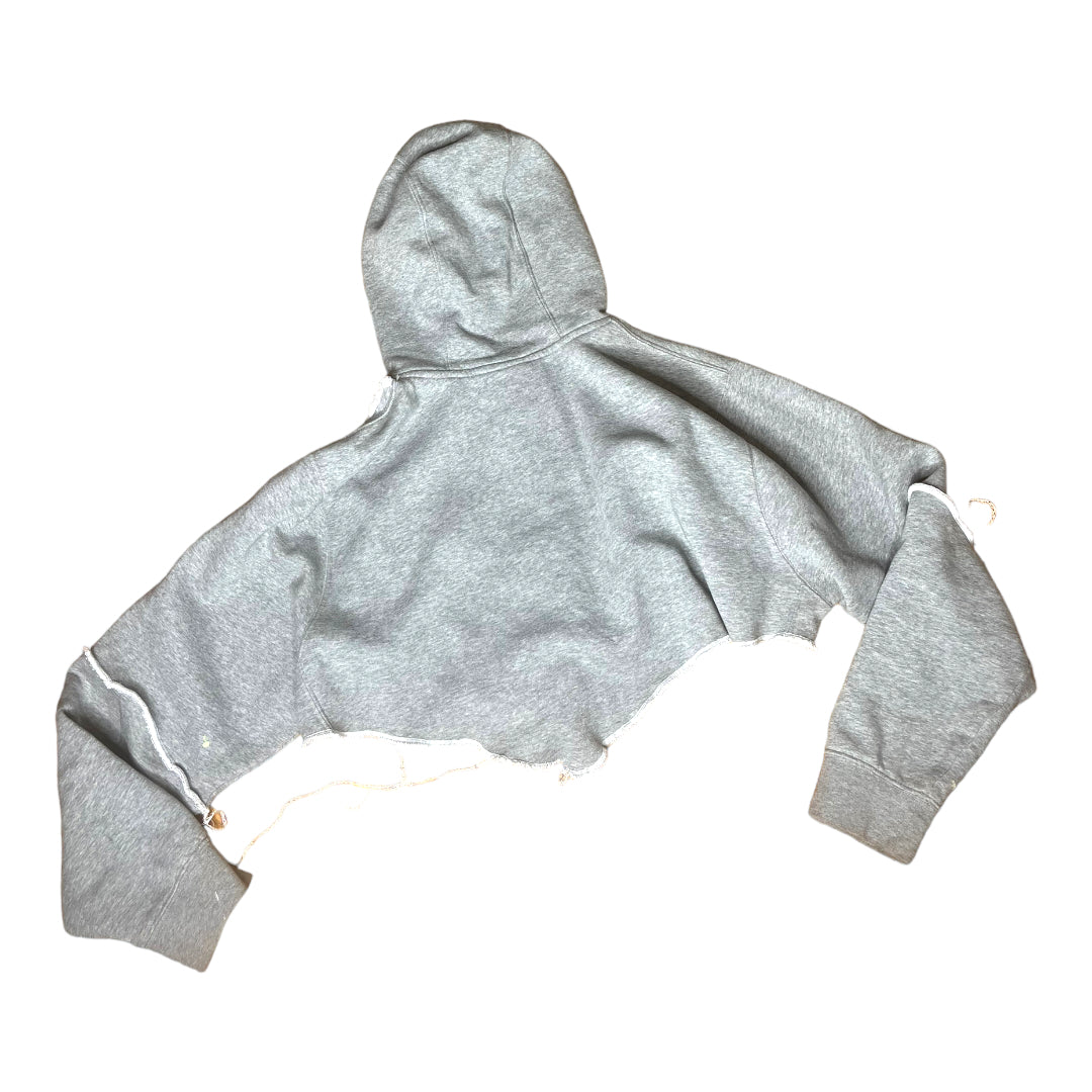 Nike Reworked Contrast Stitch Patchwork Crop Hoodie