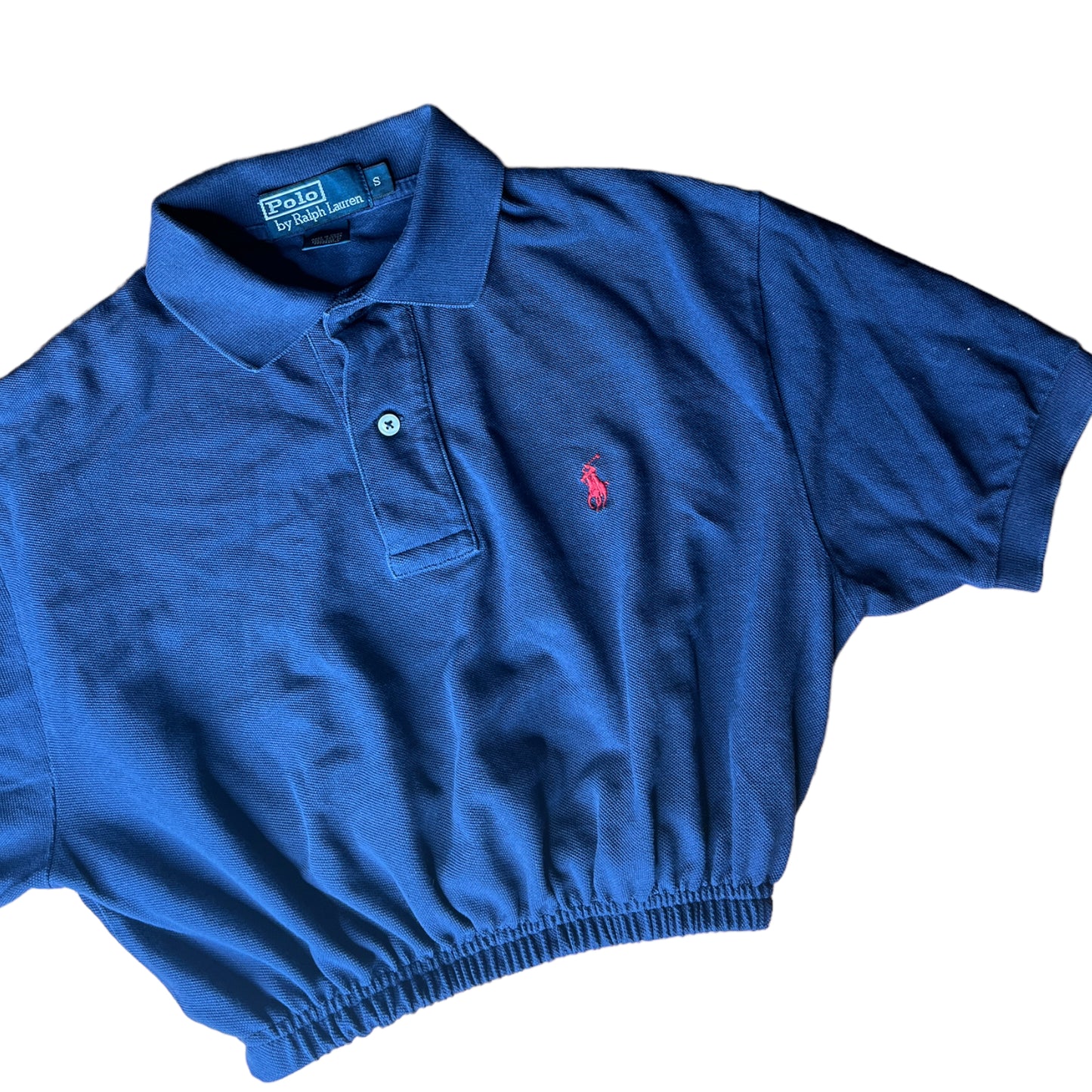 Ralph Lauren Polo Reworked Navy Crop Top