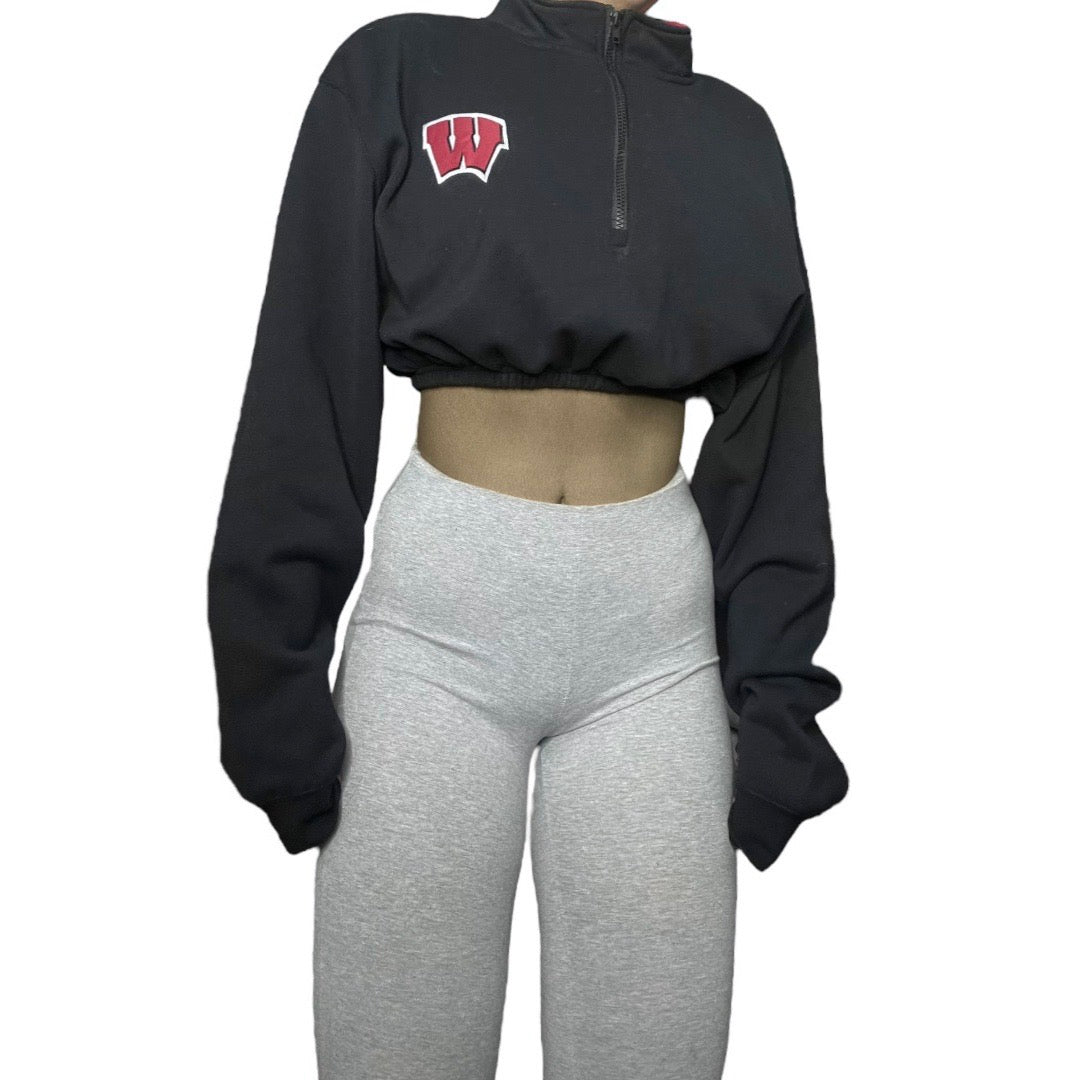 The University of Wisconsin Reworked Crop Sweatshirt