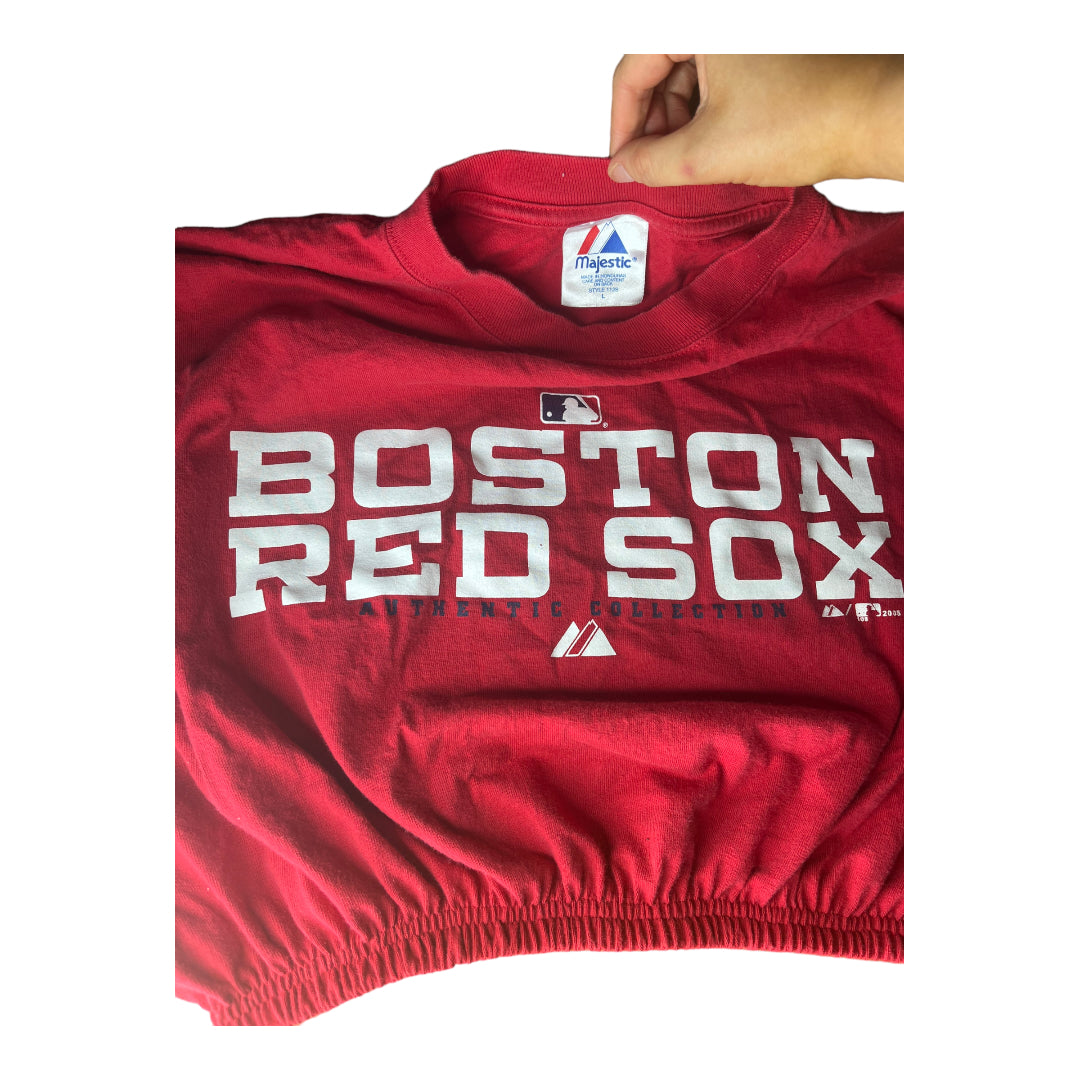 Boston Red Sox Reworked Crop Top