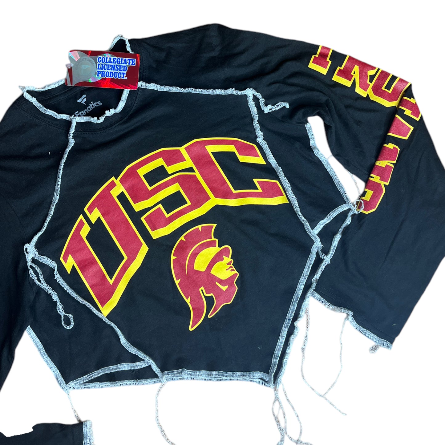 USC Reworked Custom Contrast Stitch V Cut Top