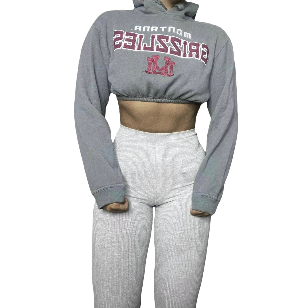 University of Montana Grizzlies Reworked Crop Hoodie