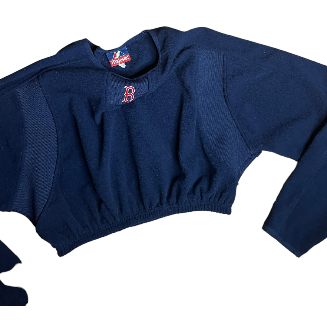 Boston Red Sox Reworked Crop Fleece Crewneck