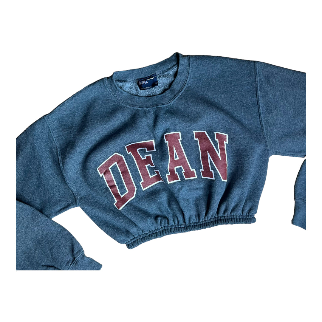 Dean College Reworked Crop Crewneck Sweatshirt