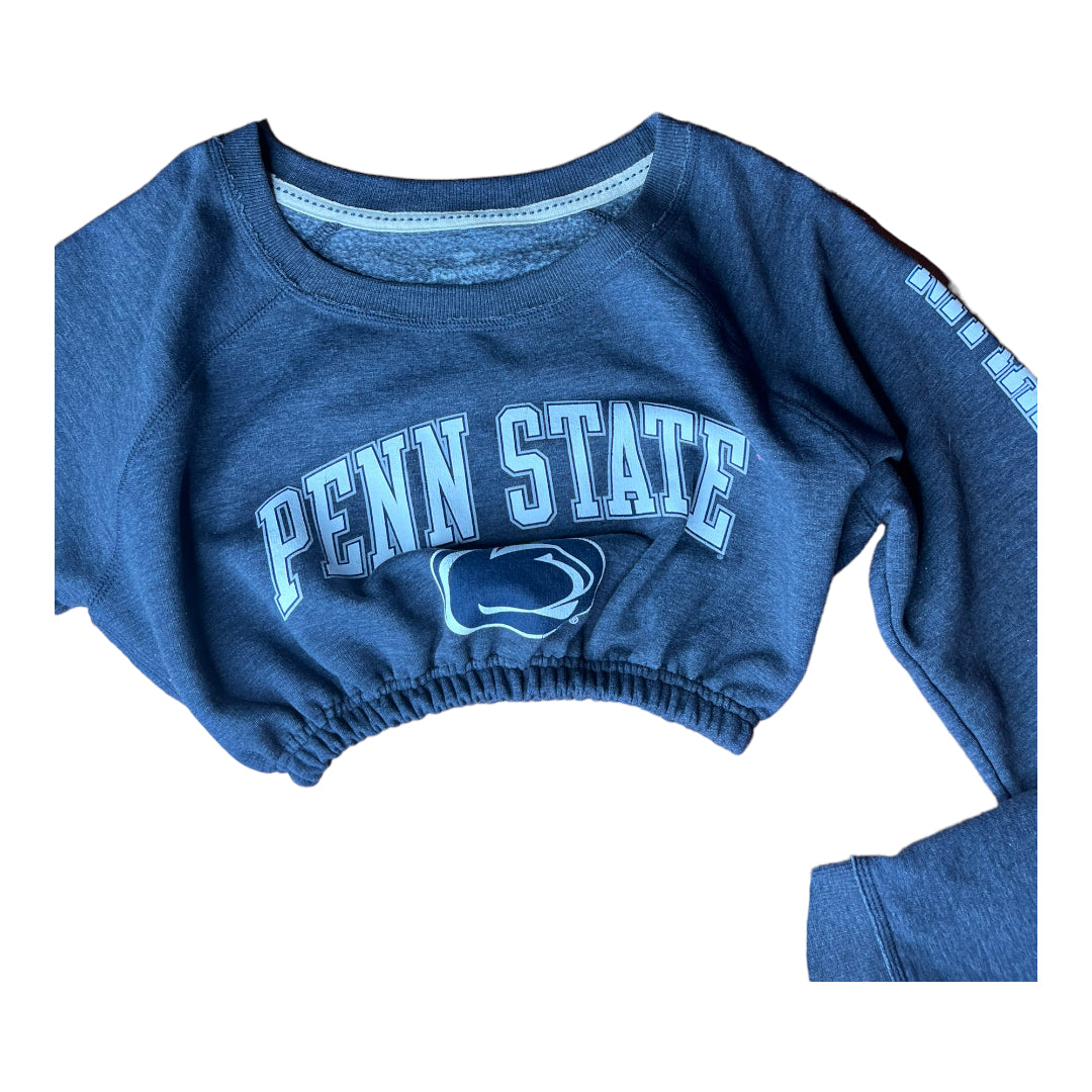 Penn Stare University Reworked Crop Crewneck Sweatshirt