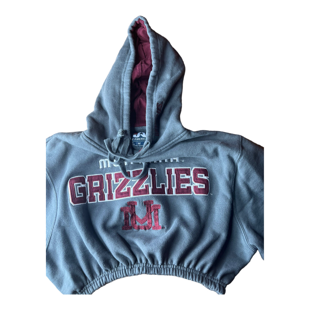 University of Montana Grizzlies Reworked Crop Hoodie