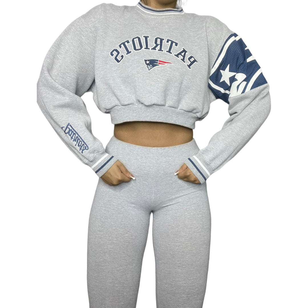 Vintage New England Patriots Reworked Crop Crewneck