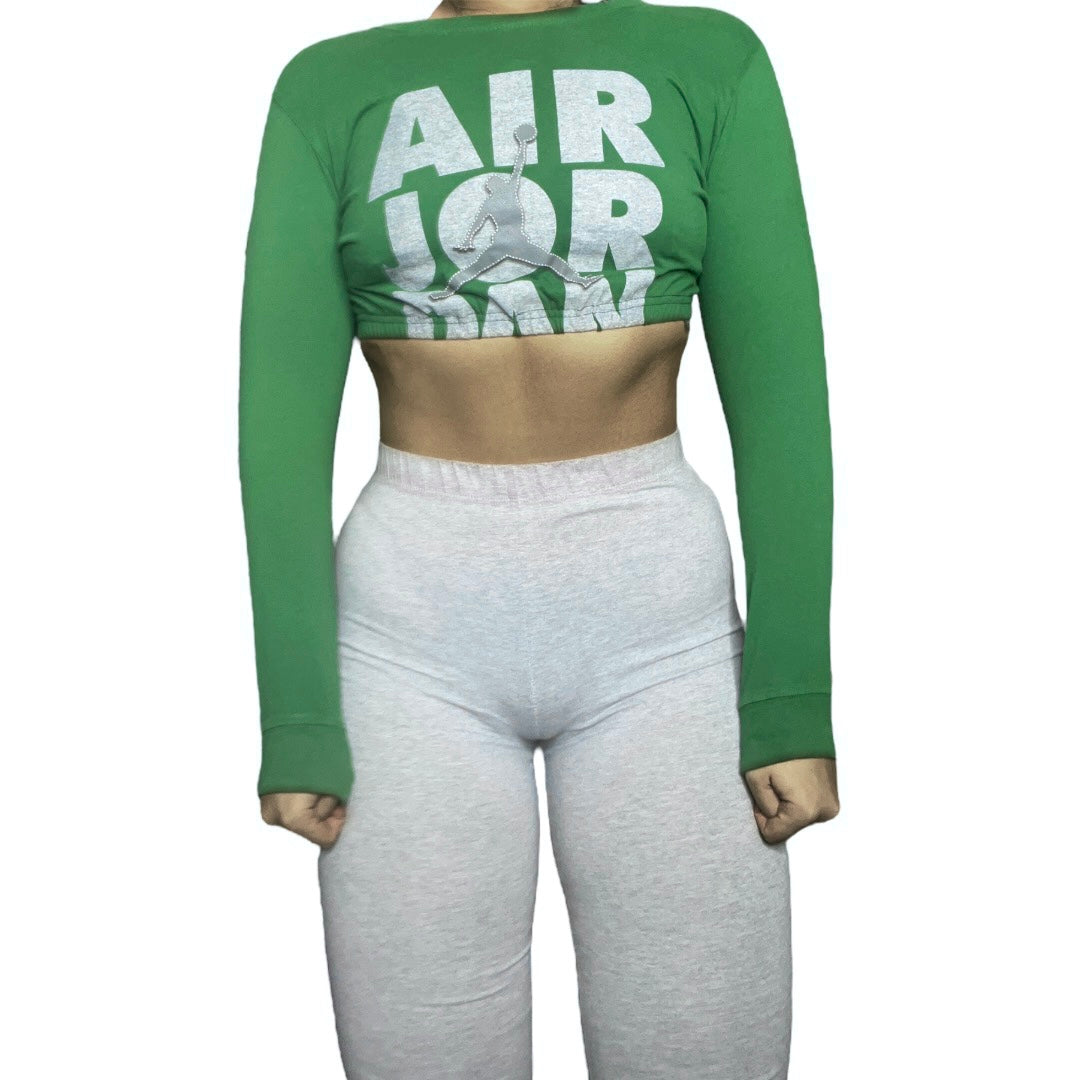 Air Jordan Reworked Long sleeve Crop Top