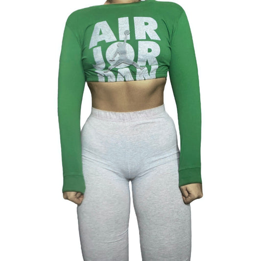 Air Jordan Reworked Long sleeve Crop Top