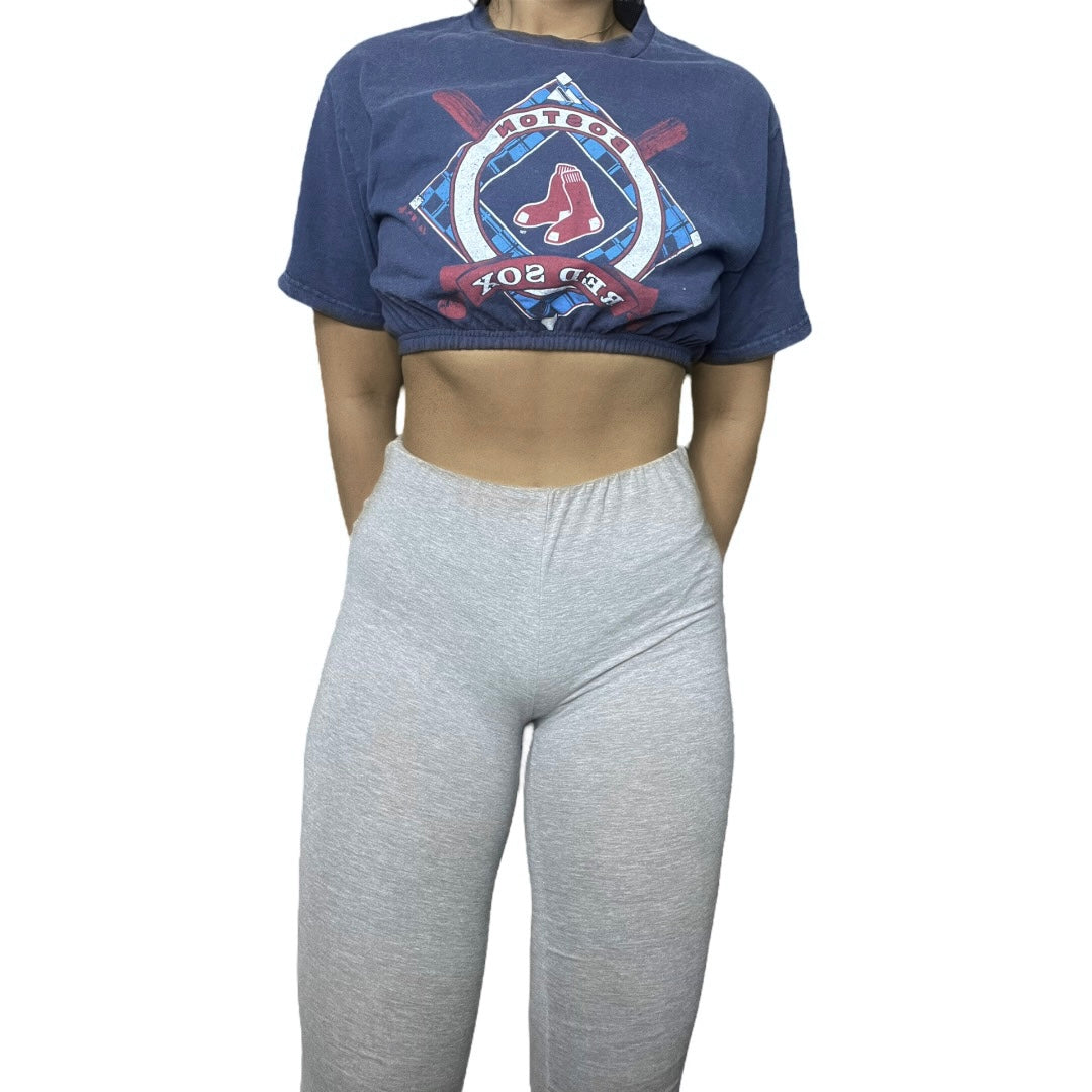 Boston Red Sox Reworked Crop Top