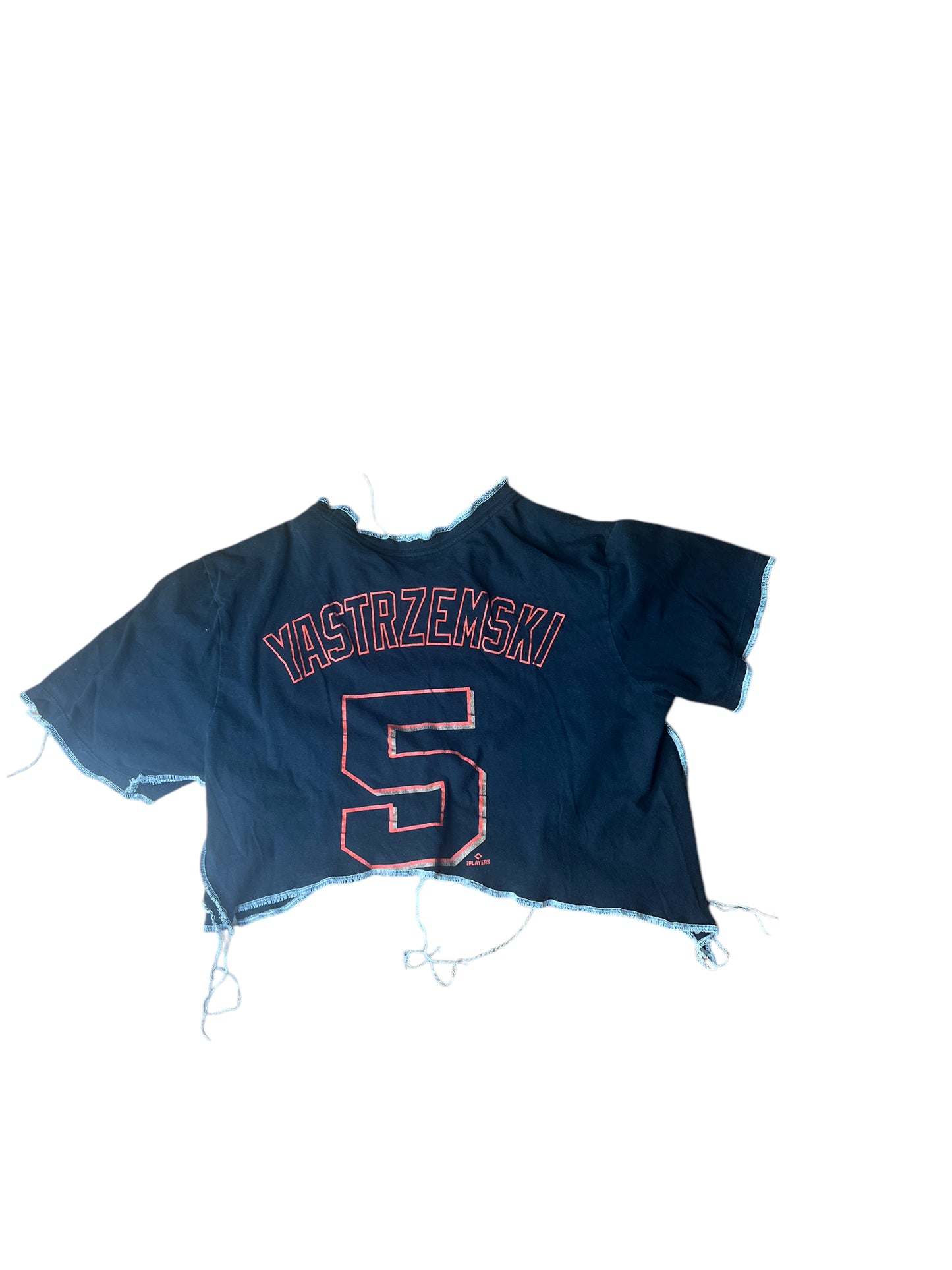 San Francisco Giants Reworked Contrast Asymmetrical Stitch Top