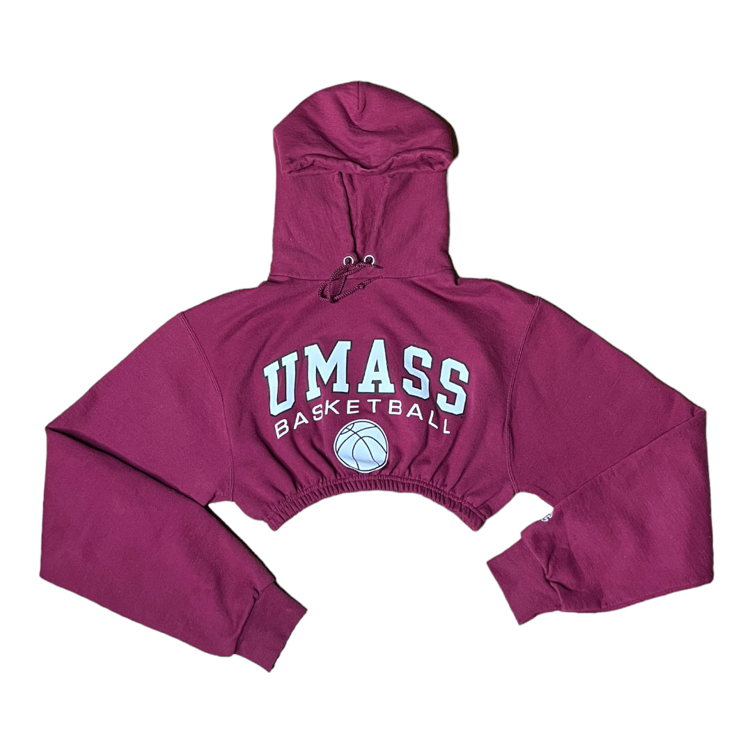 Umass Amherst Reworked Crop Hoodie