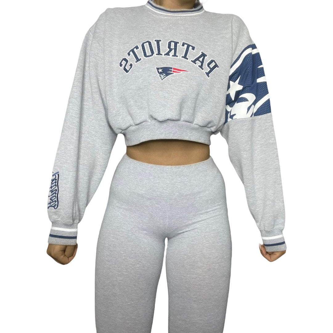 Vintage New England Patriots Reworked Crop Crewneck