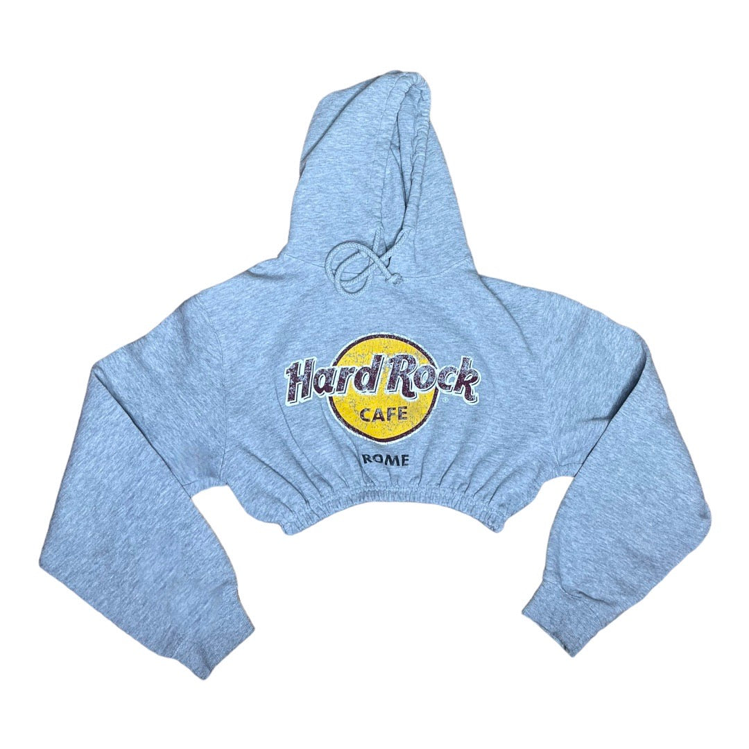 Hard Rock Cafe Rome Reworked Crop Hoodie