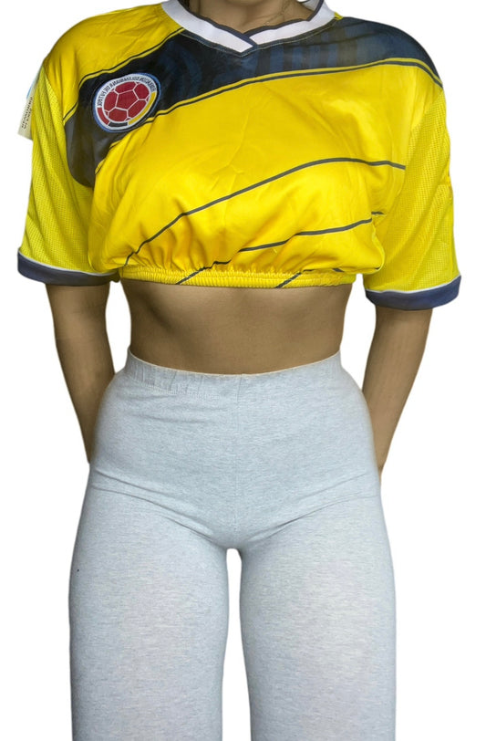 Colombia Reworked Custom Jersey Crop Top