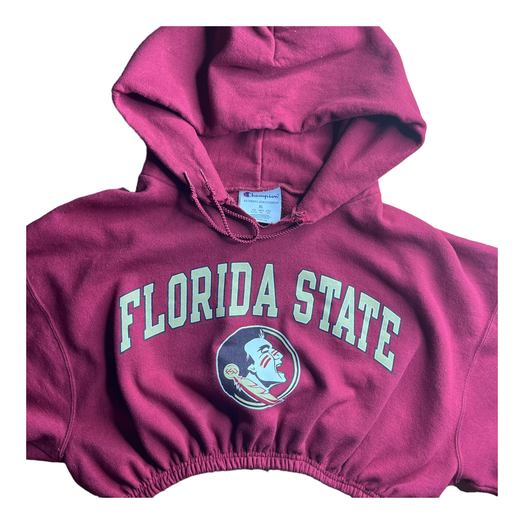 Florida State University Reworked Crop Hoodie