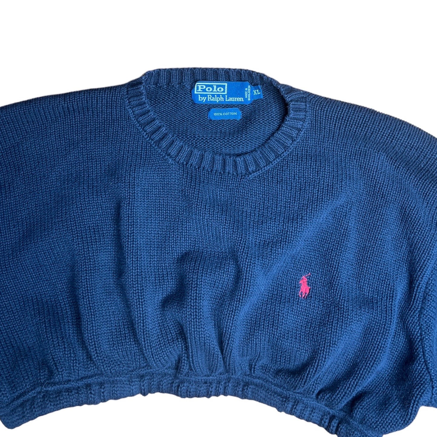 Ralph Lauren Polo Reworked Crop Crewneck Sweatshirt