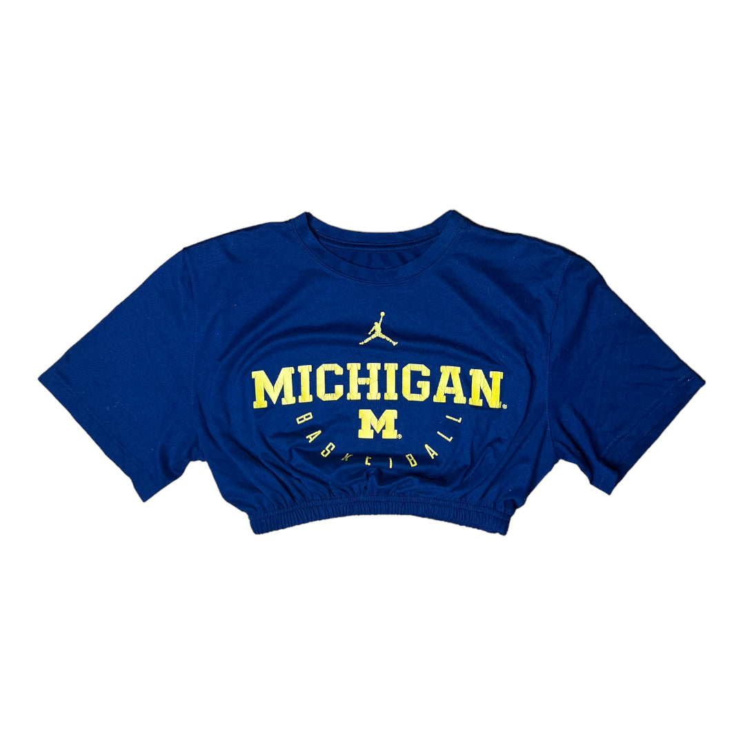 U of Michigan Basketball Reworked Crop Top