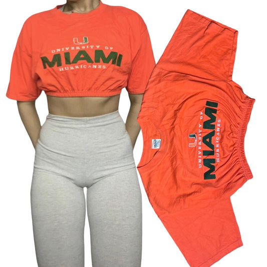 University of Miami Reworked Crop Top