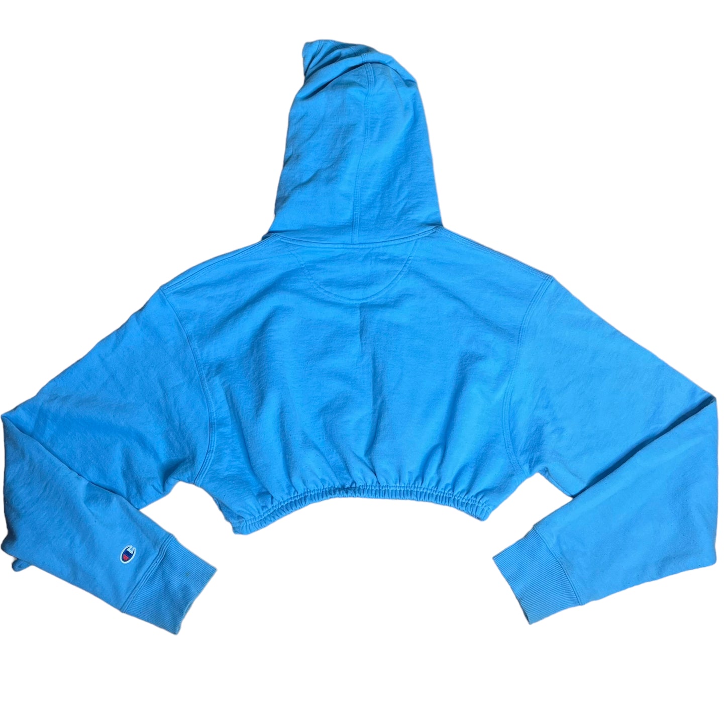 Champion Reworked Blue Crop Sweatshirt Hoodie