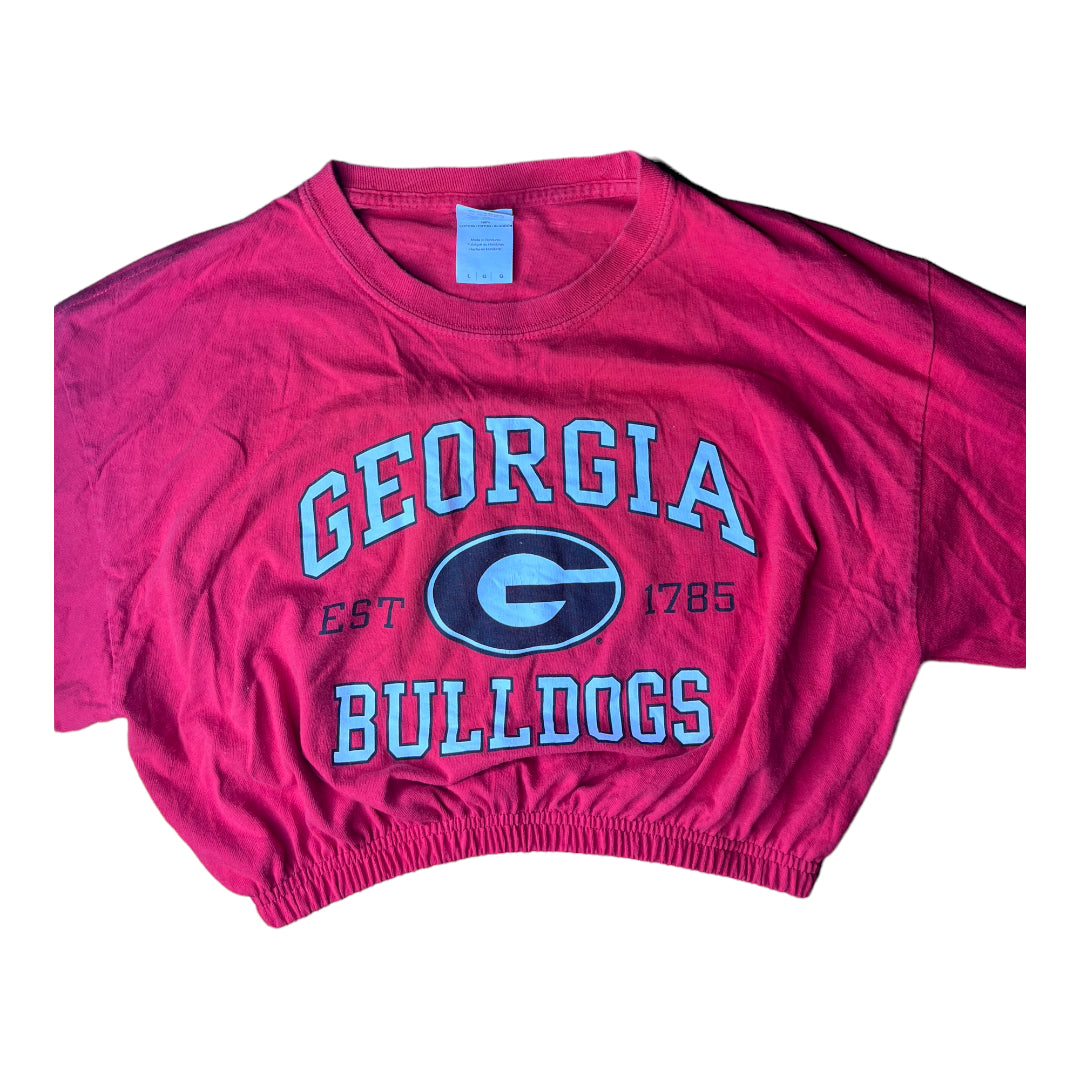 Georgia Bulldogs Reworked Crop Top