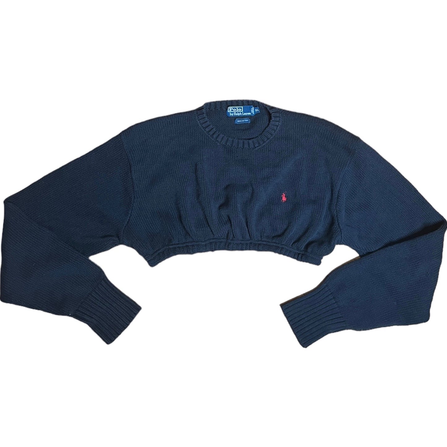 Ralph Lauren Polo Reworked Crop Crewneck Sweatshirt