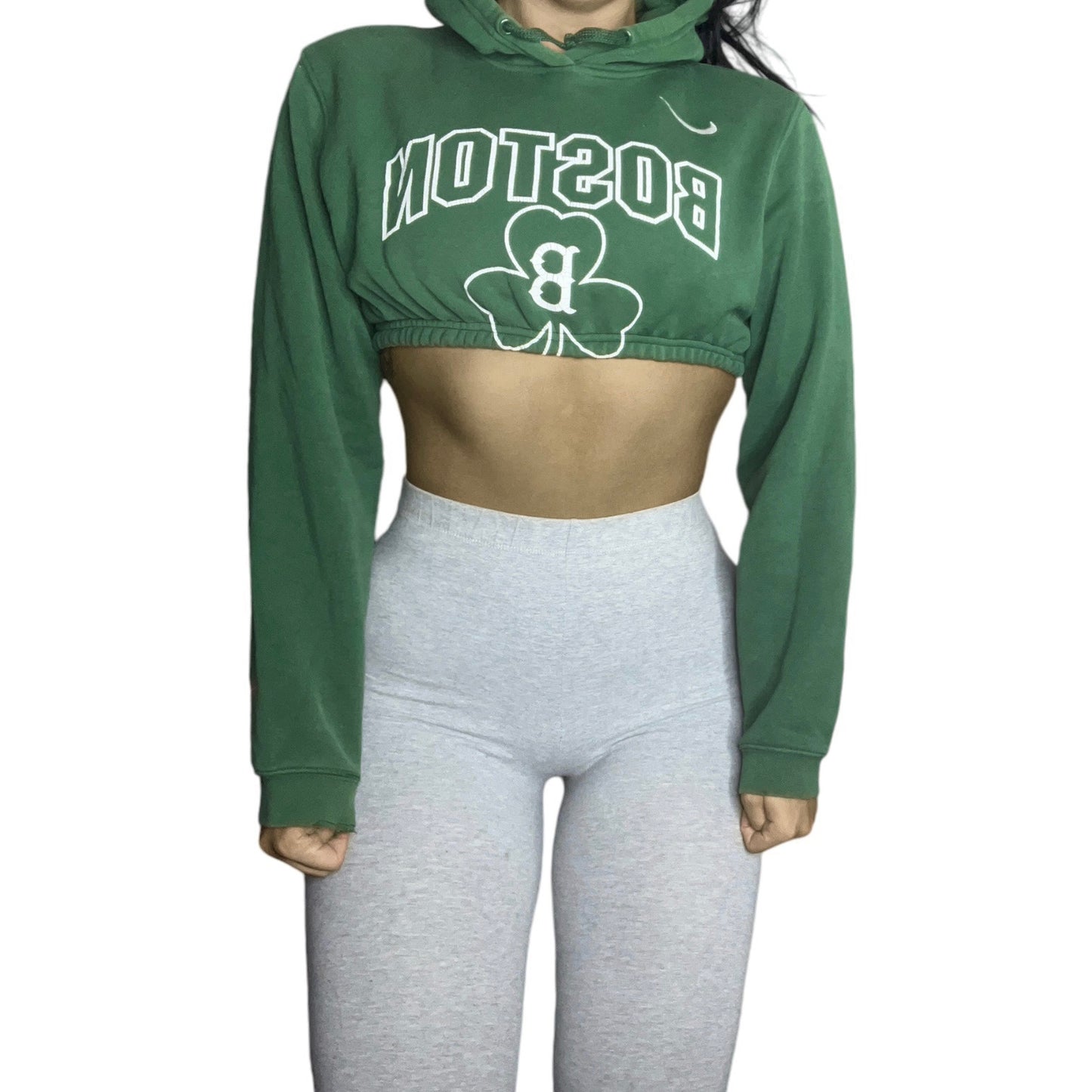 Boston Celtics x Nike Reworked Crop Hoodie Sweatshirt