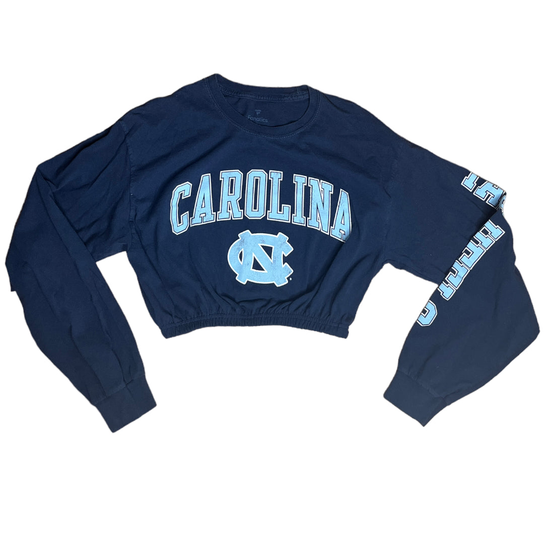 University of North Carolina Reworked Long Sleeve Crop Top