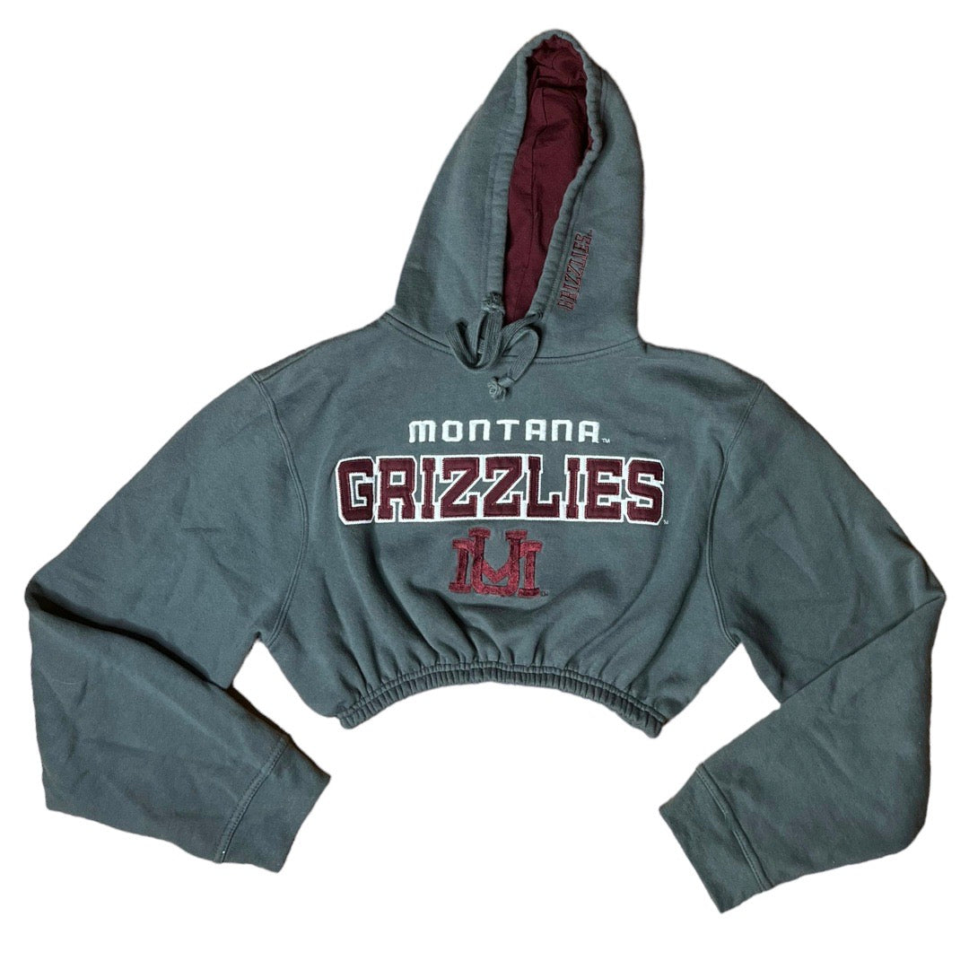 University of Montana Grizzlies Reworked Crop Hoodie