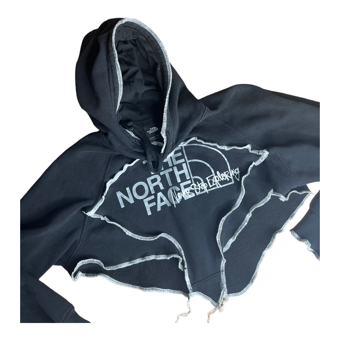 The North Face Contrast Stitch V Cut Crop Hoodie