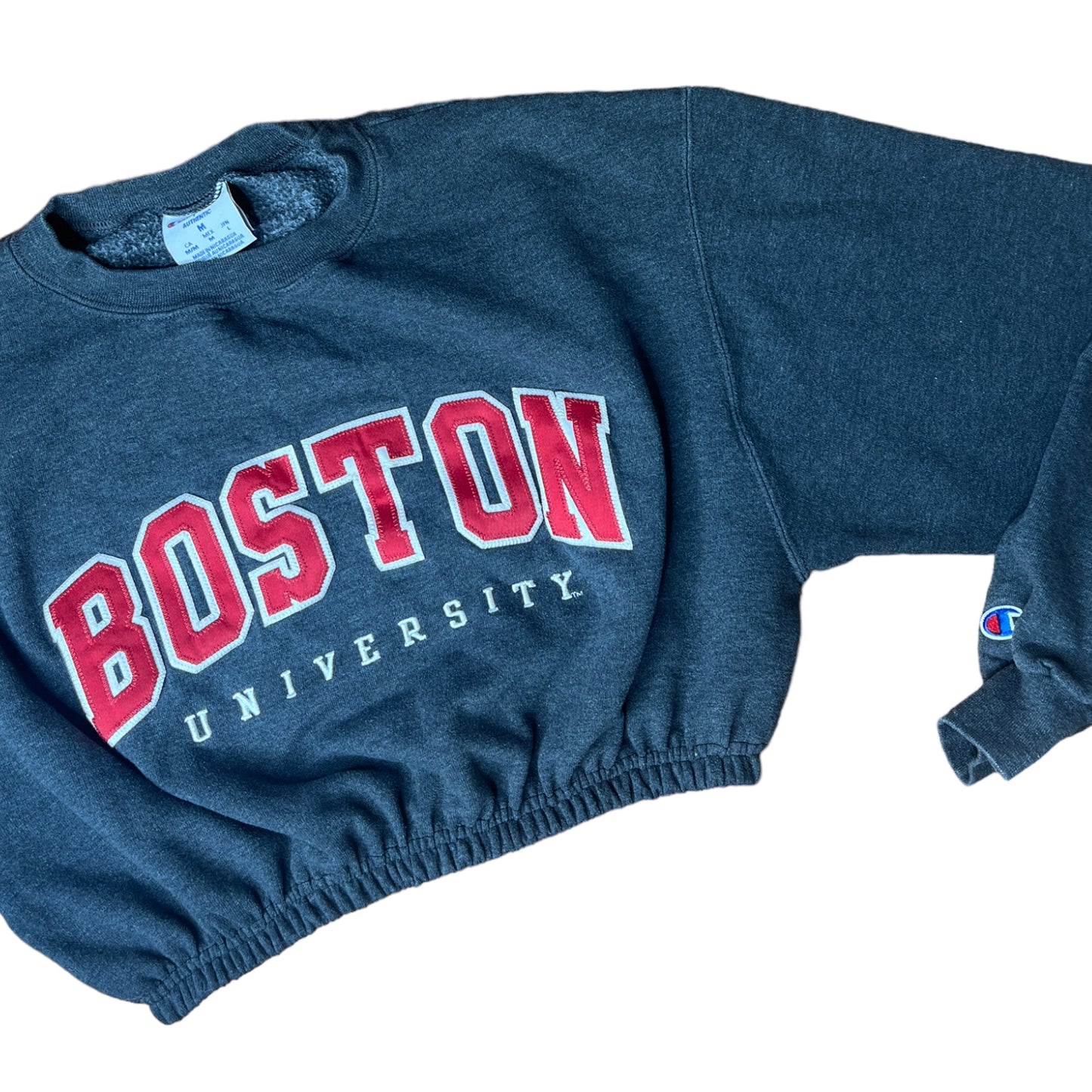 Boston University Reworked Crop Crewneck Sweatshirt