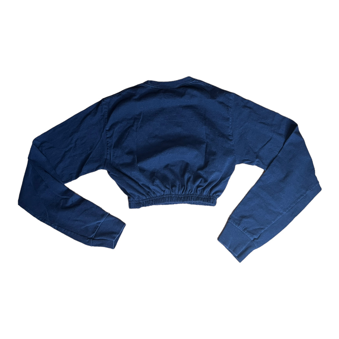 University of Illinois Reworked Long-sleeve Crop Top