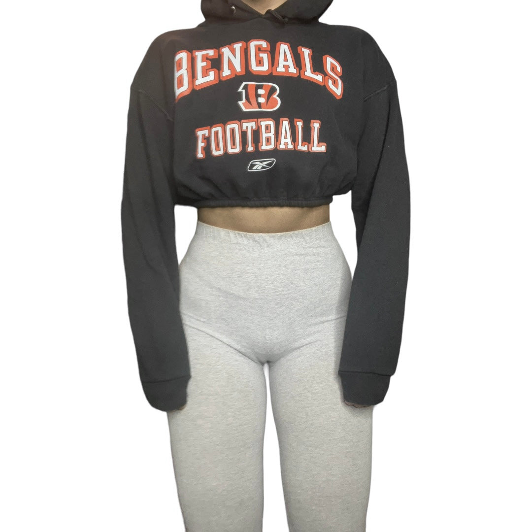 Cincinnati Bengals Reworked Crop Hoodie Sweatshirt