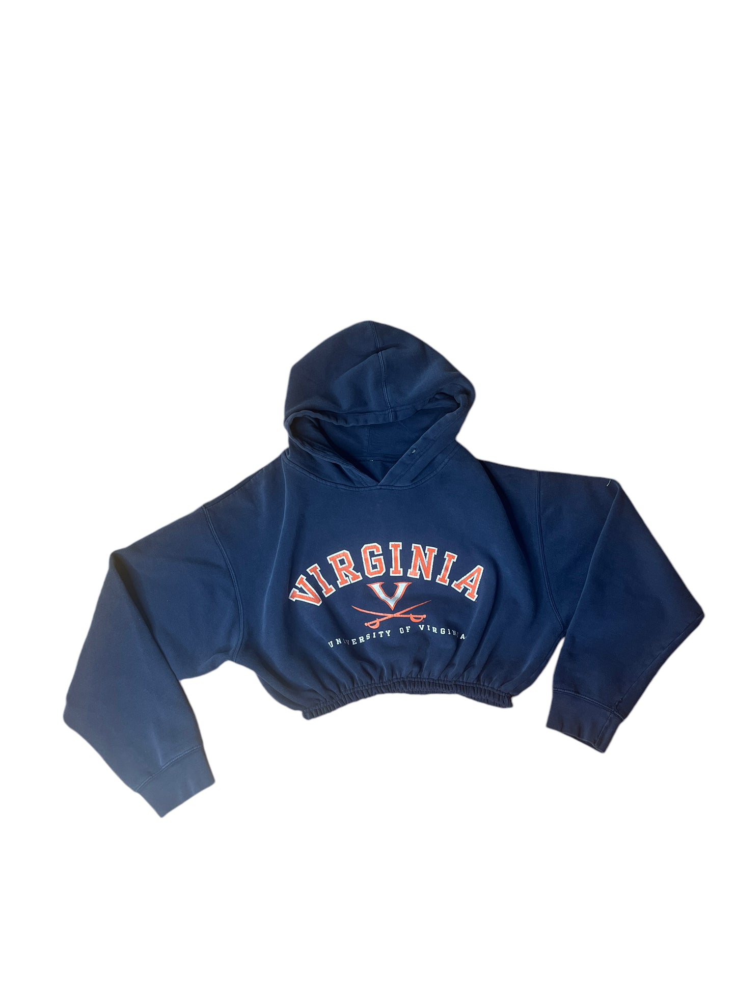 University of Virginia Reworked Crop Hoodie Sweatshirt