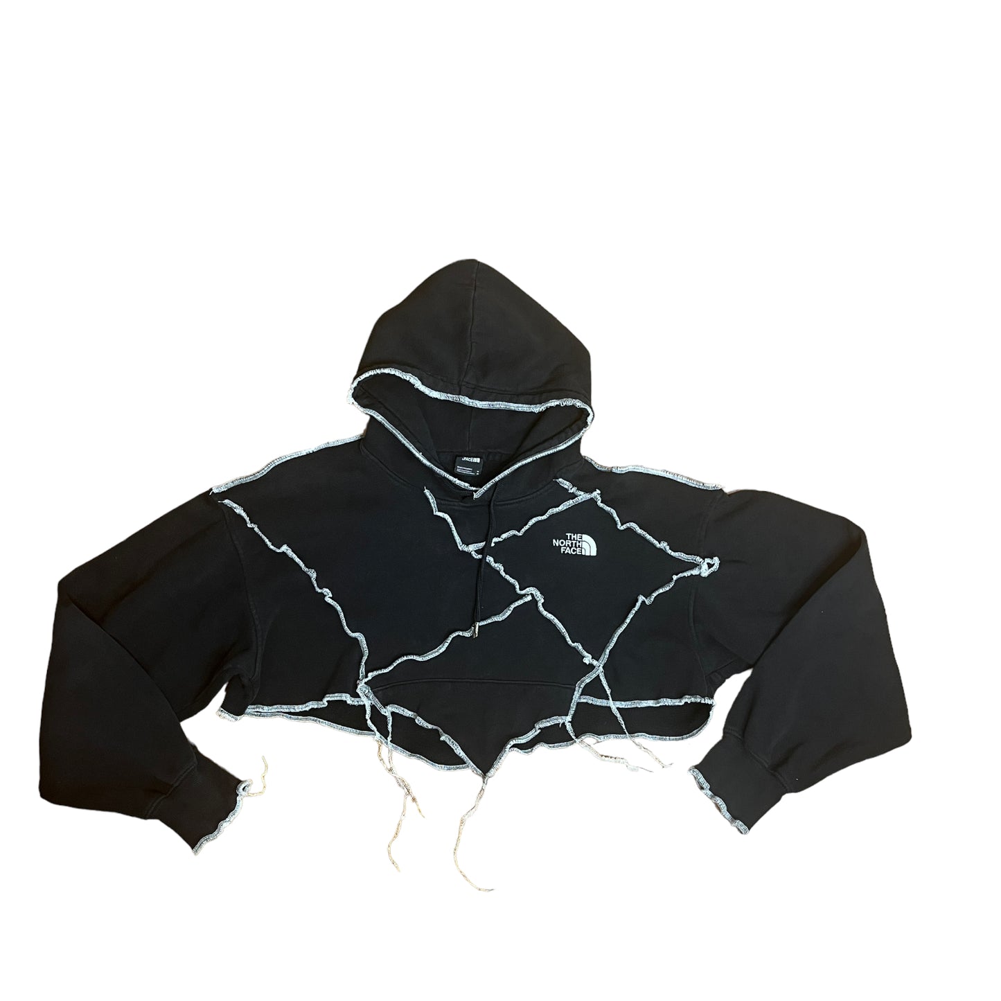 The North Face Reworked Contrast Stitch Patchwork V Cut Hoodie