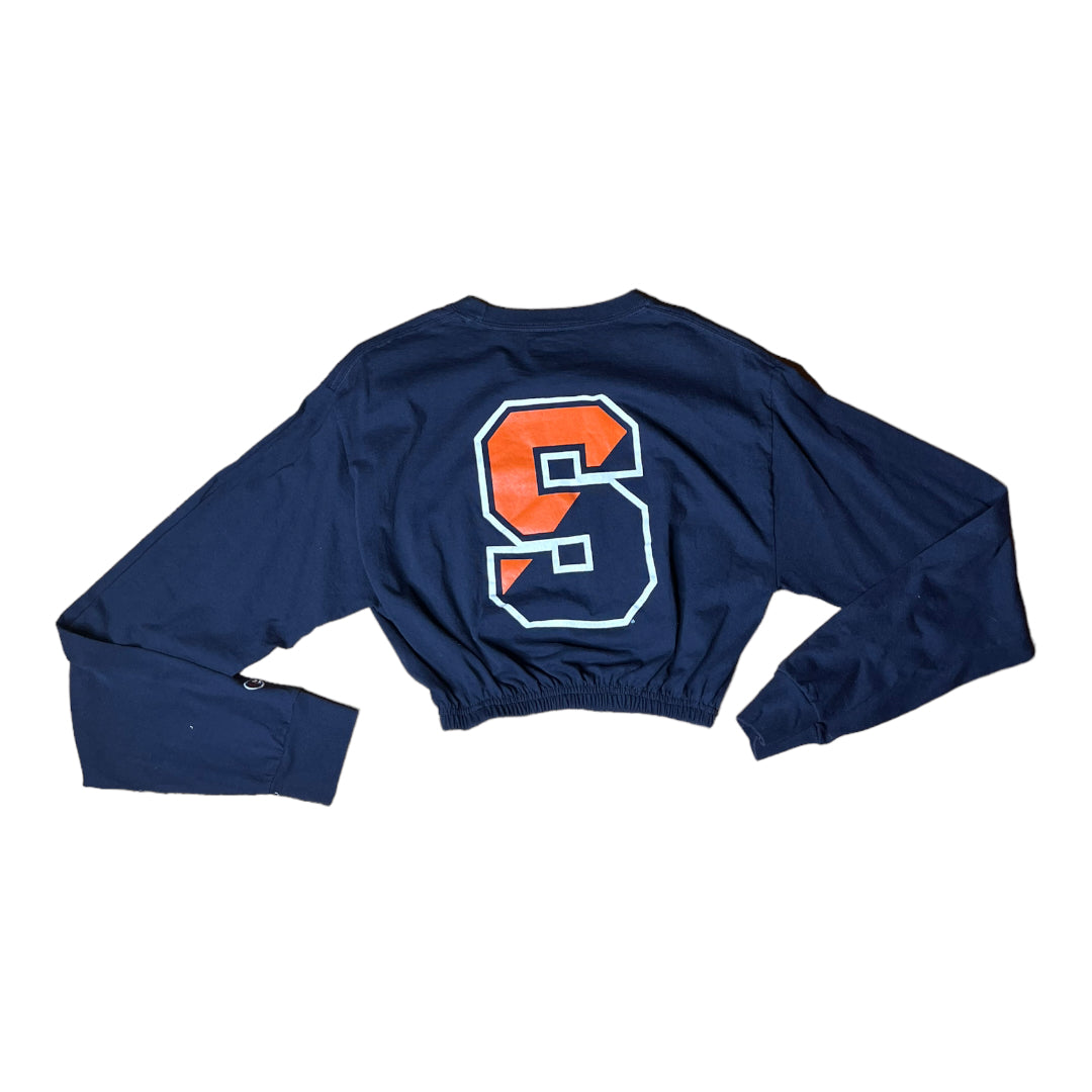 Syracuse University Reworked Long sleeve Crop Top