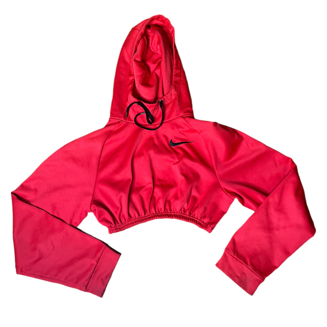 Nike Reworked Red Crop Hoodie