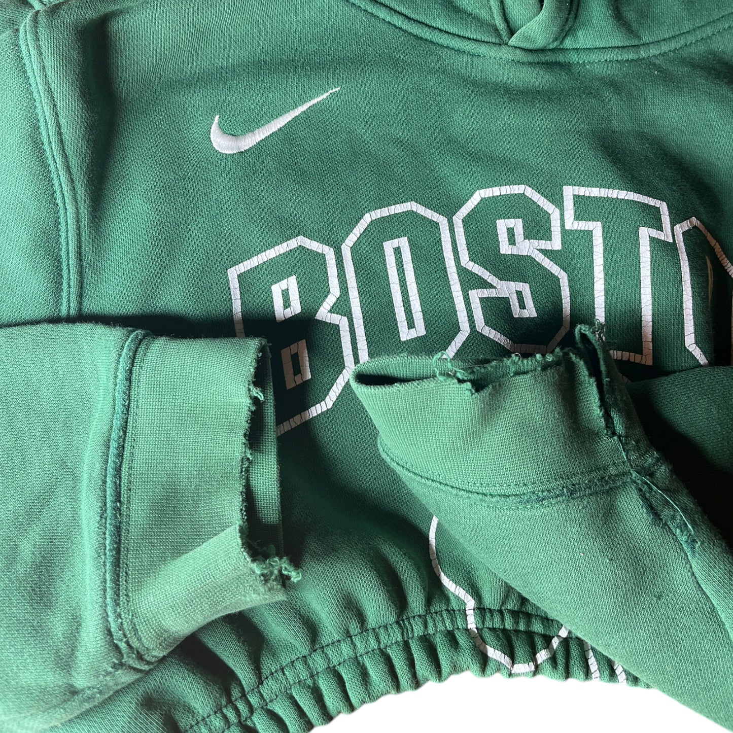 Boston Celtics x Nike Reworked Crop Hoodie Sweatshirt