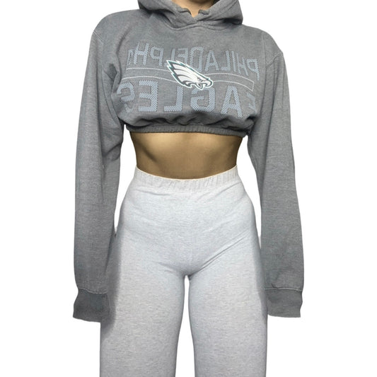 Philadelphia Eagles Reworked Crop Hoodie