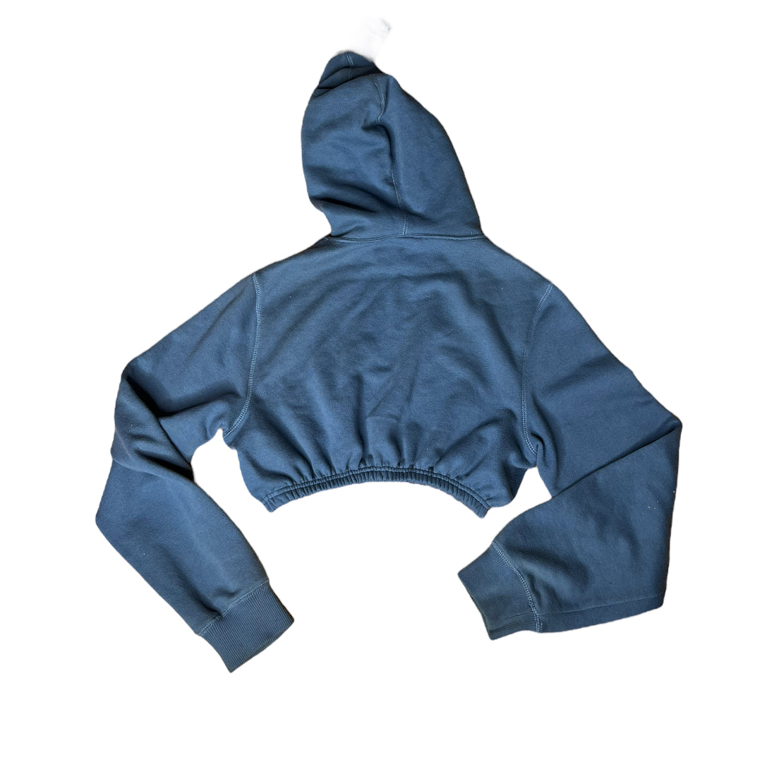 Nike Reworked Blue Crop y2k Hoodie Sweatshirt